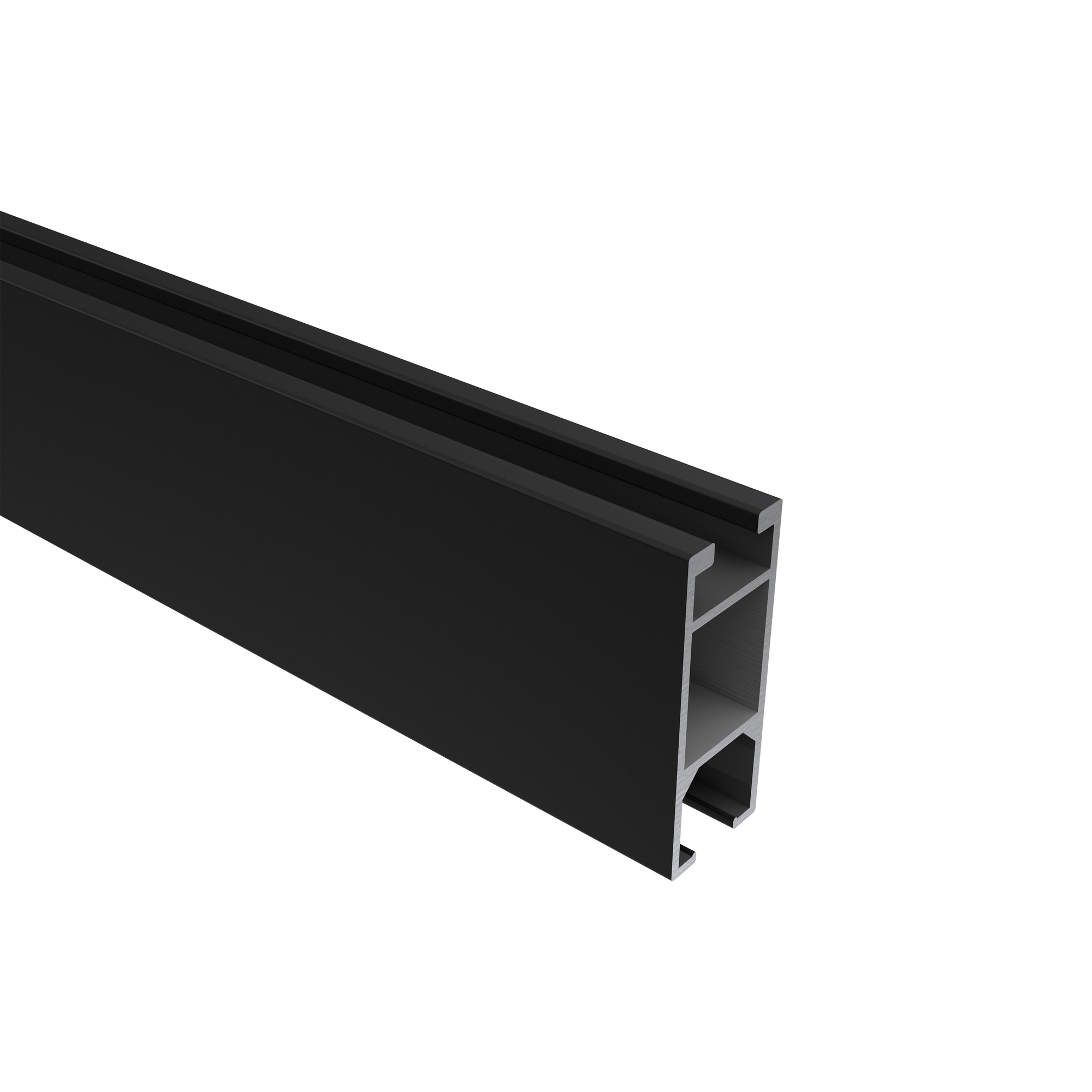 Innenlaufprofile Schwarzfür eckige Innenlauf-Gardinenstangen 14x35 mm