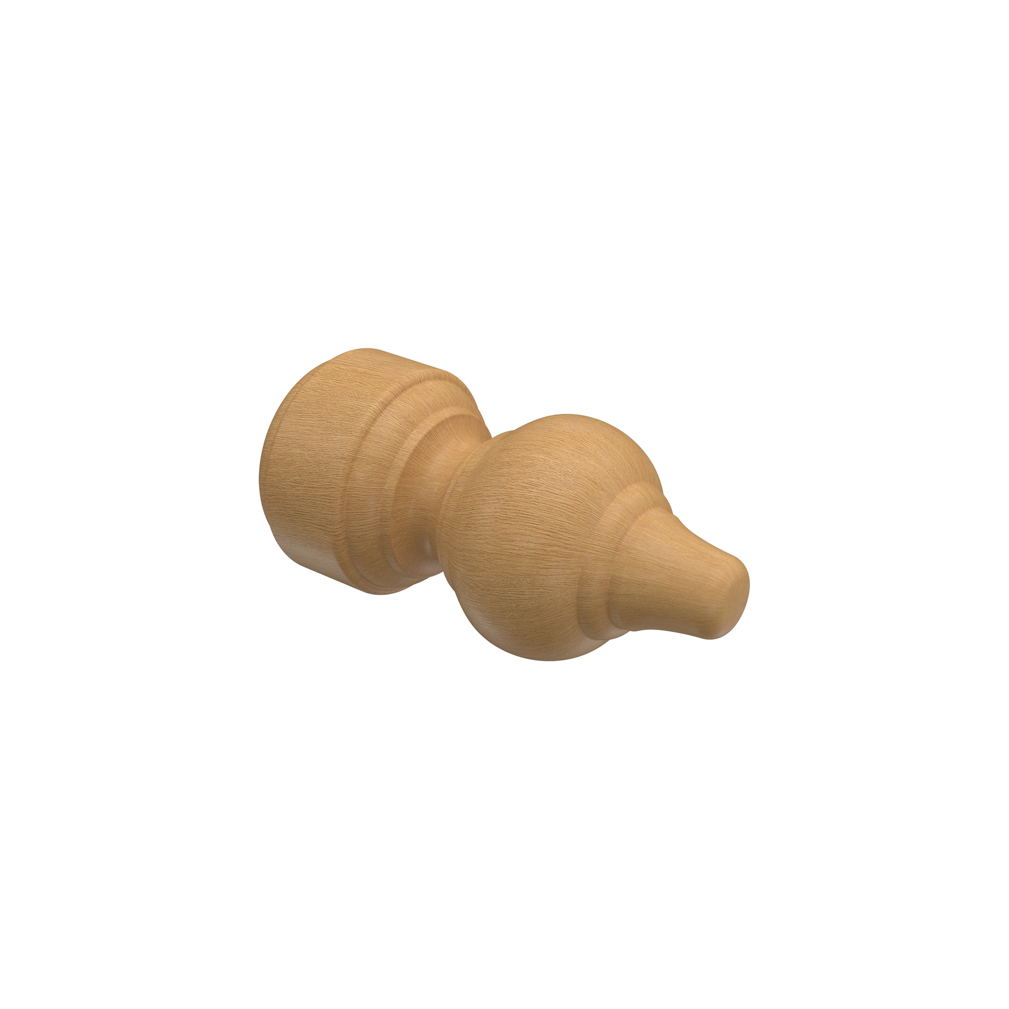 Endstück Rondo (Rillenform) Buche lackiert für 28 mm Ø Gardinenstangen