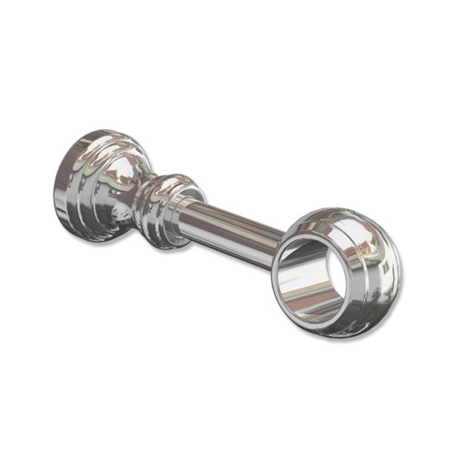 Träger / Halterung Chrom 12 cm Classic für 28 mm Ø Gardinenstangen