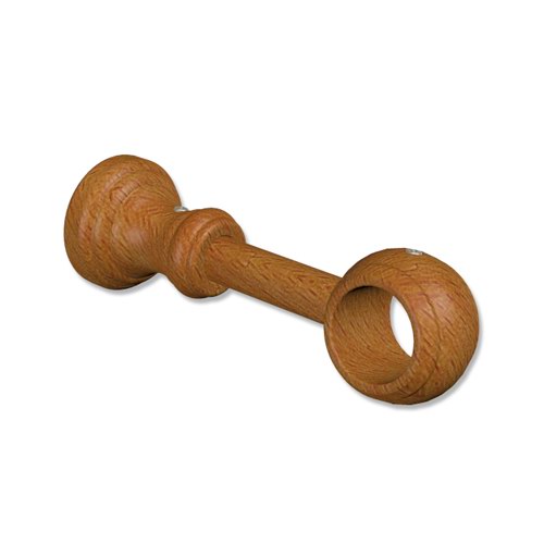 Träger / Halterung Kirschbaum lackiert 12 cm Classic für 28 mm Ø Gardinenstangen