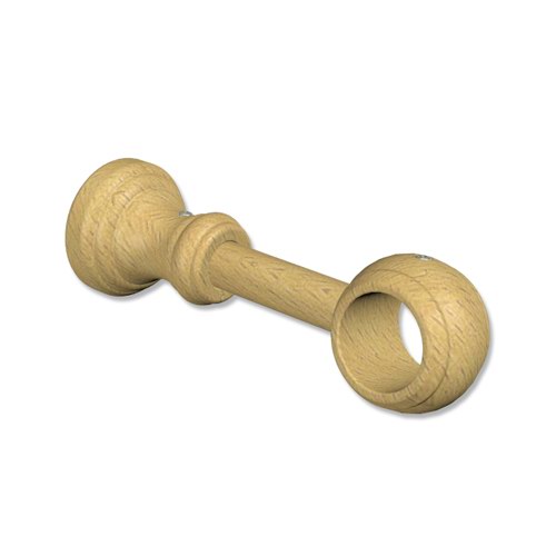 Träger / Halterung Buche lackiert 12 cm Classic für 28 mm Ø Vorhangstangen