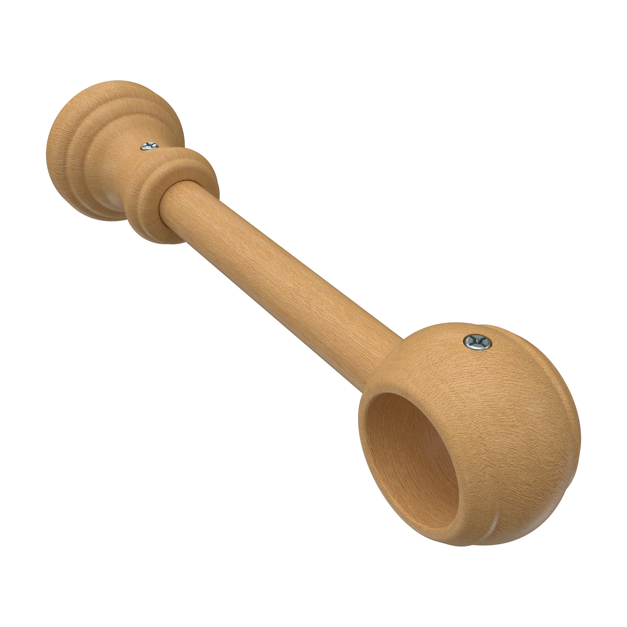 Träger / Halterung Buche lackiert 17 cm Classic für 28 mm Ø Vorhangstangen