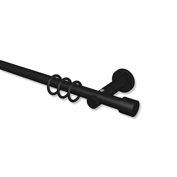 Ausziehbare Gardinenstange Schwarz 130-240 cm Funtastic Voxx