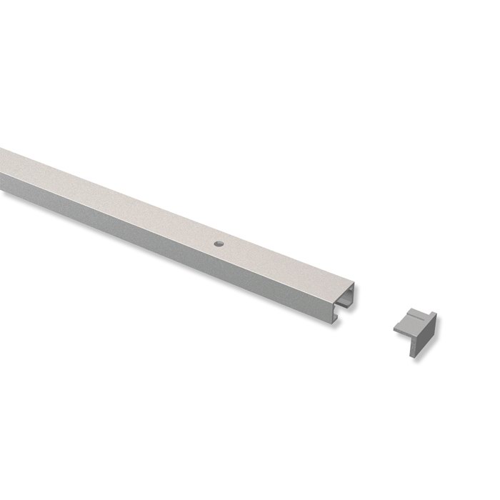 Vorhangschienen Gardinenleisten Aluminium weiß oder silber-grau 1- 2-läufig 