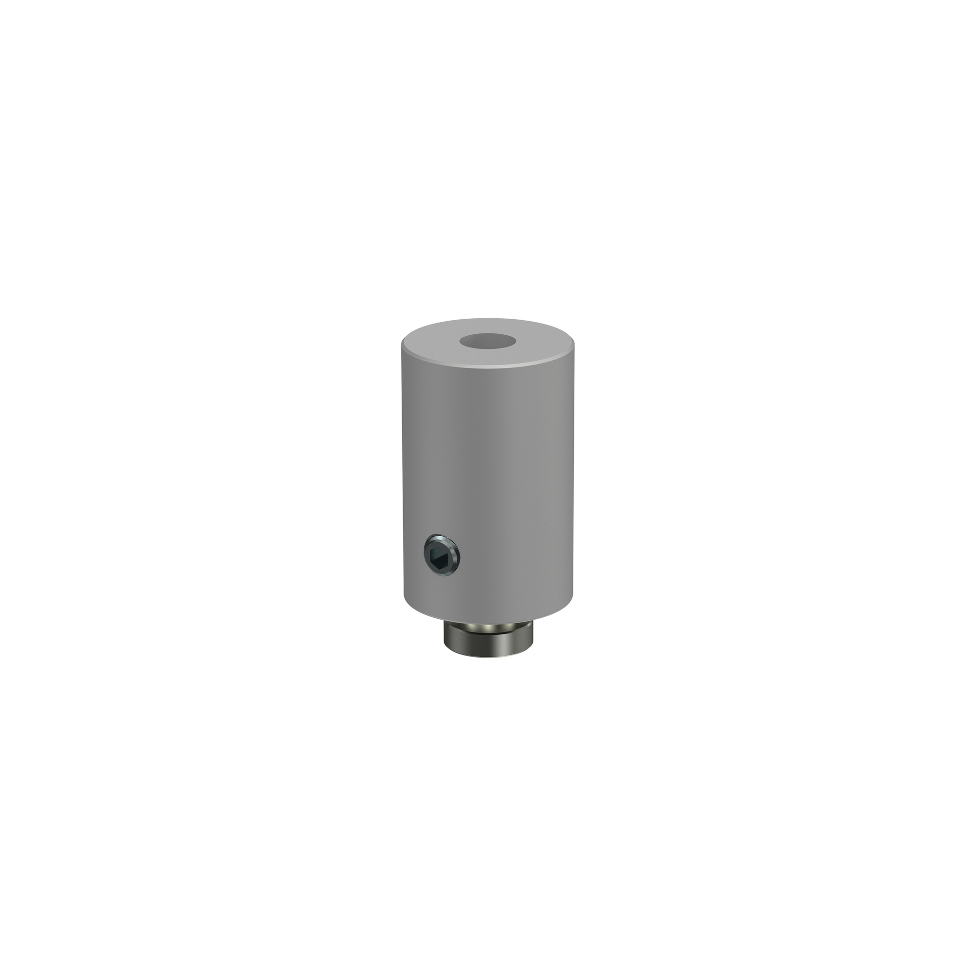 Deckenträger Sonius Metall 2,5 cm Silbergrau für Gardinenschienen Slimline