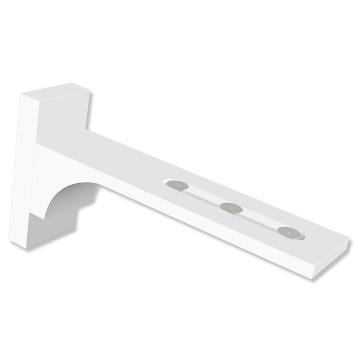 Universal Wandträger für Gardinenschienen / Innenlaufstangen 3-läufig Variax Weiß 6,5 bis 11,5 cm