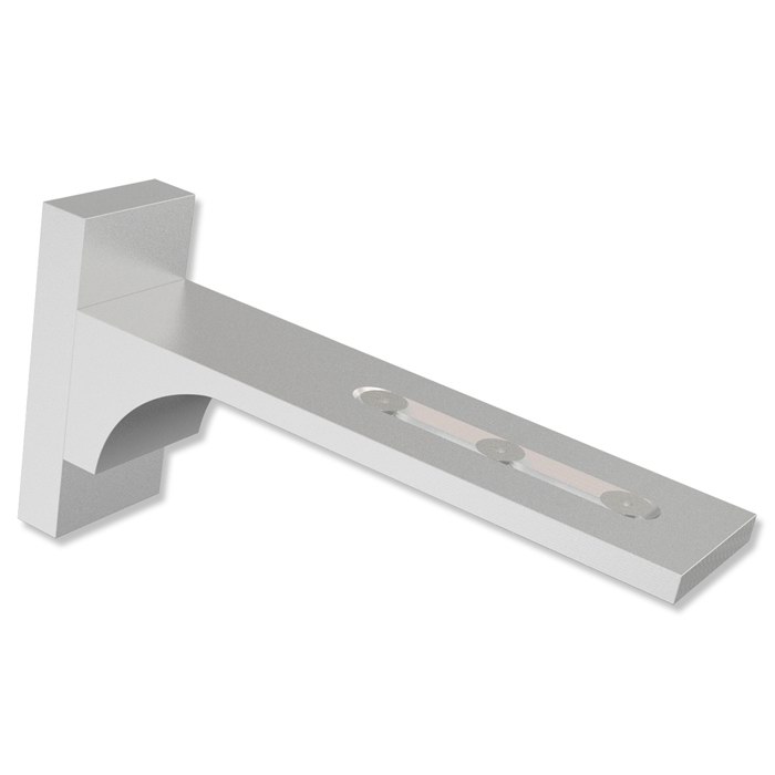 Universal Wandträger für Gardinenschienen / Innenlaufstangen 3-läufig Variax Silbergrau 6,5 bis 11,5 cm