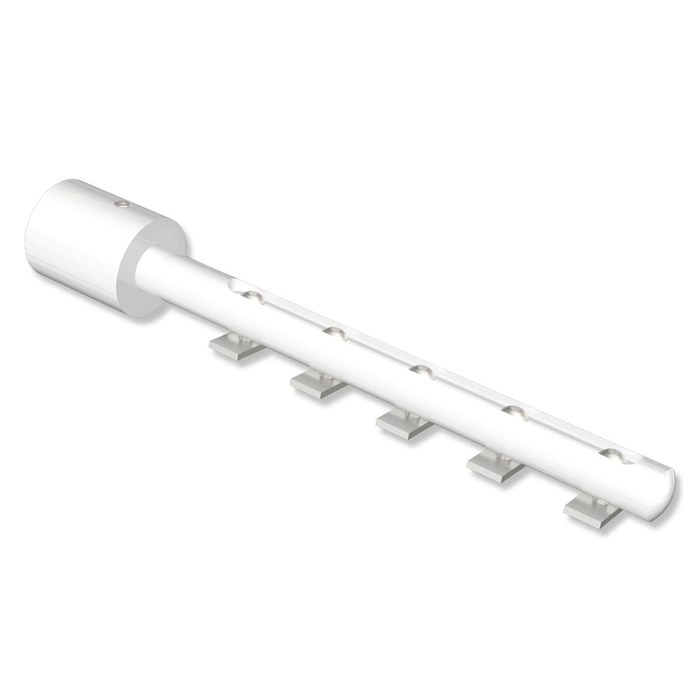 Wandträger für Gardinenschienen / Innenlaufstangen 5-läufig Universal Basic Weiß 6,5 bis 18,5 cm