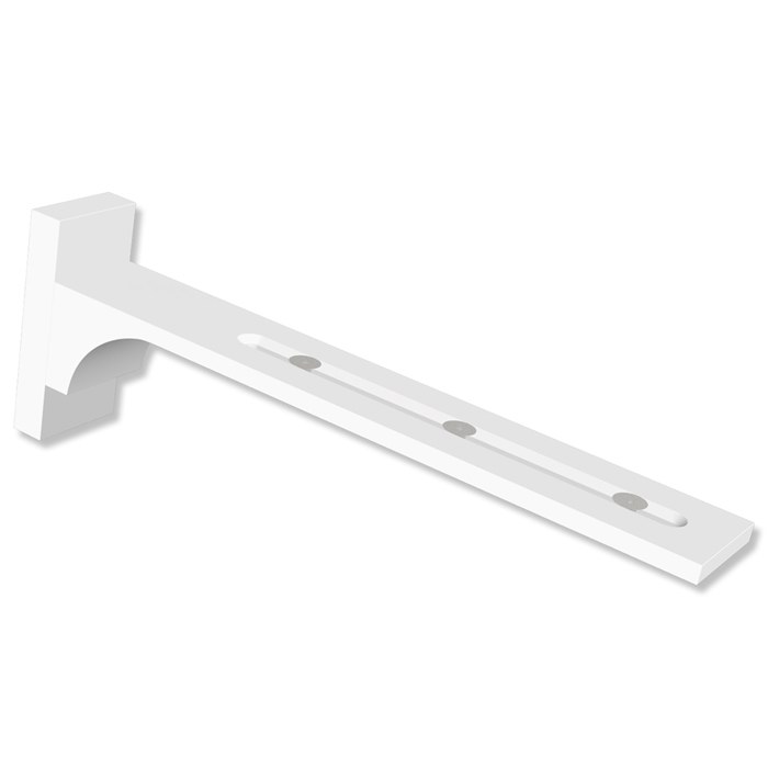 Universal Wandträger für Gardinenschienen / Innenlaufstangen 3-läufig Variax Weiß 6,5 bis 18,5 cm