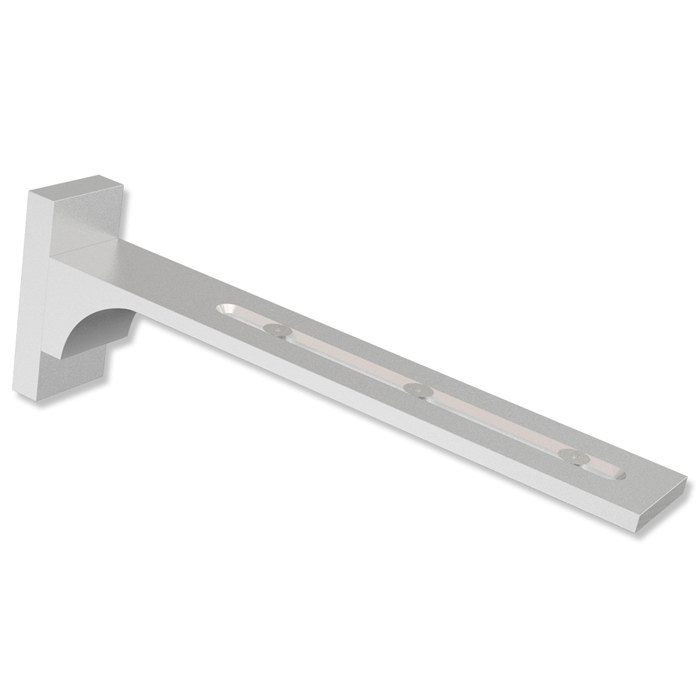 Universal Wandträger für Gardinenschienen / Innenlaufstangen 3-läufig Variax Silbergrau 6,5 bis 18,5 cm