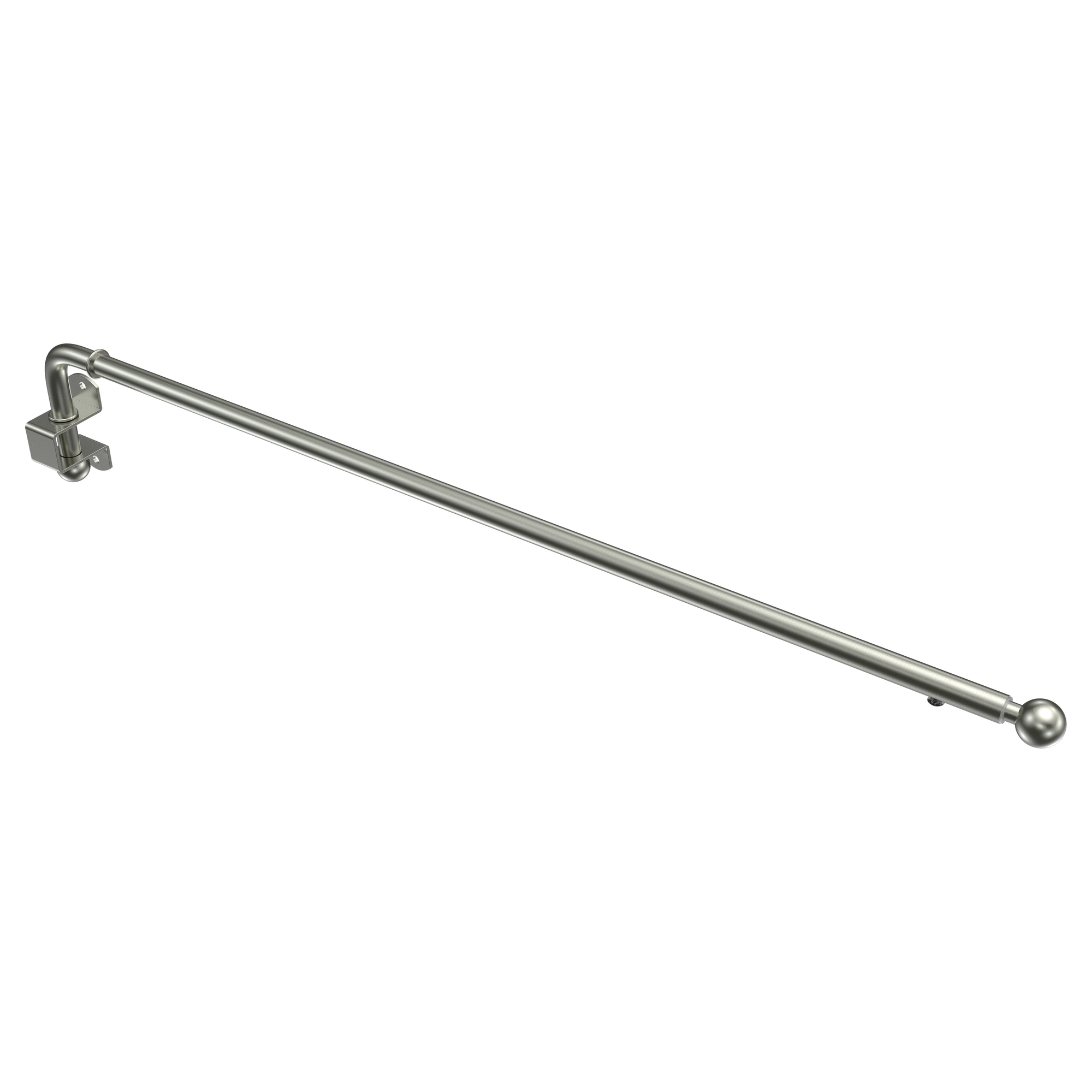 Schwenkstange / schwenkbare Gardinenstange ausziehbar Cassina Edelstahl-Optik