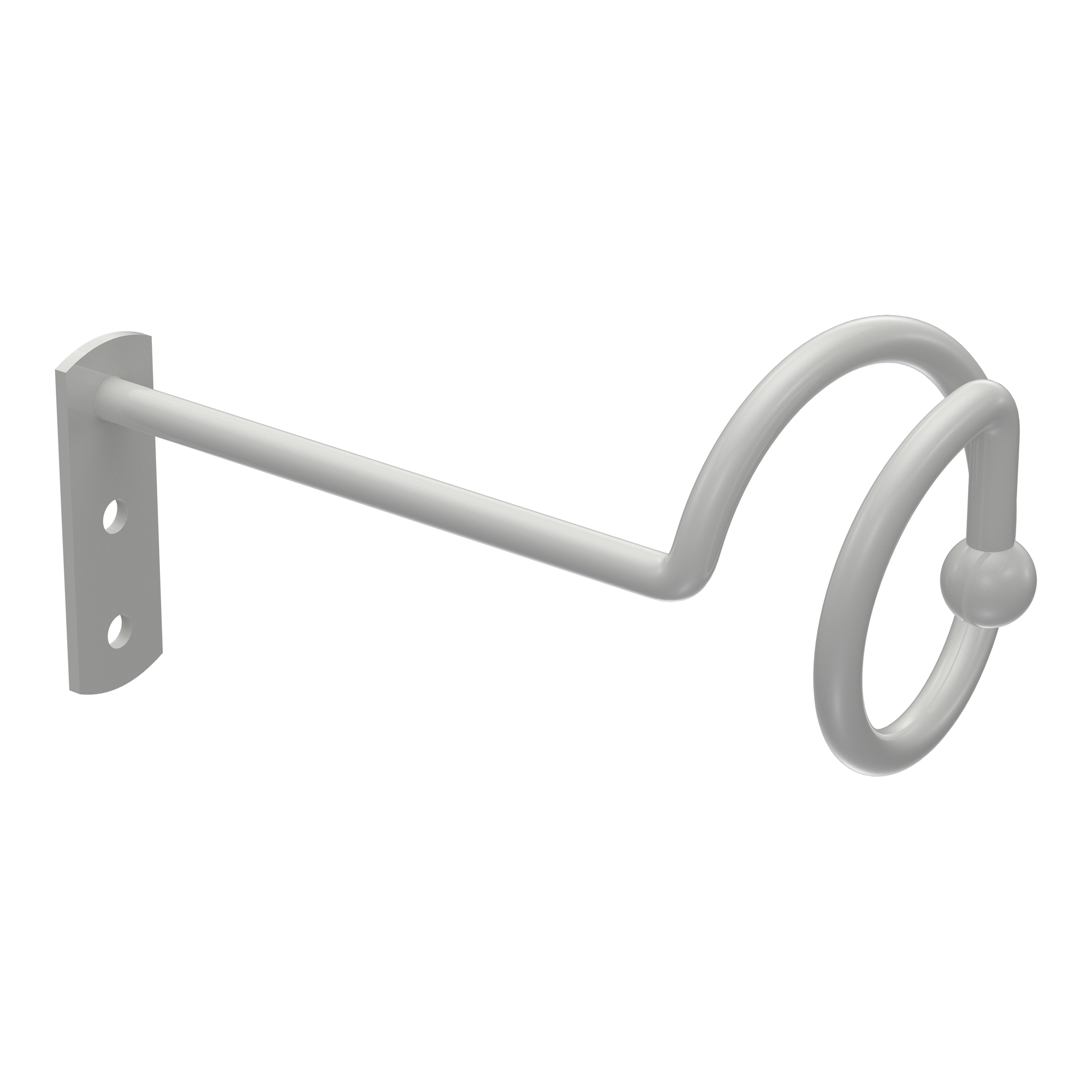 Drapierhaken 14 cm Metall Weiß (Paar)