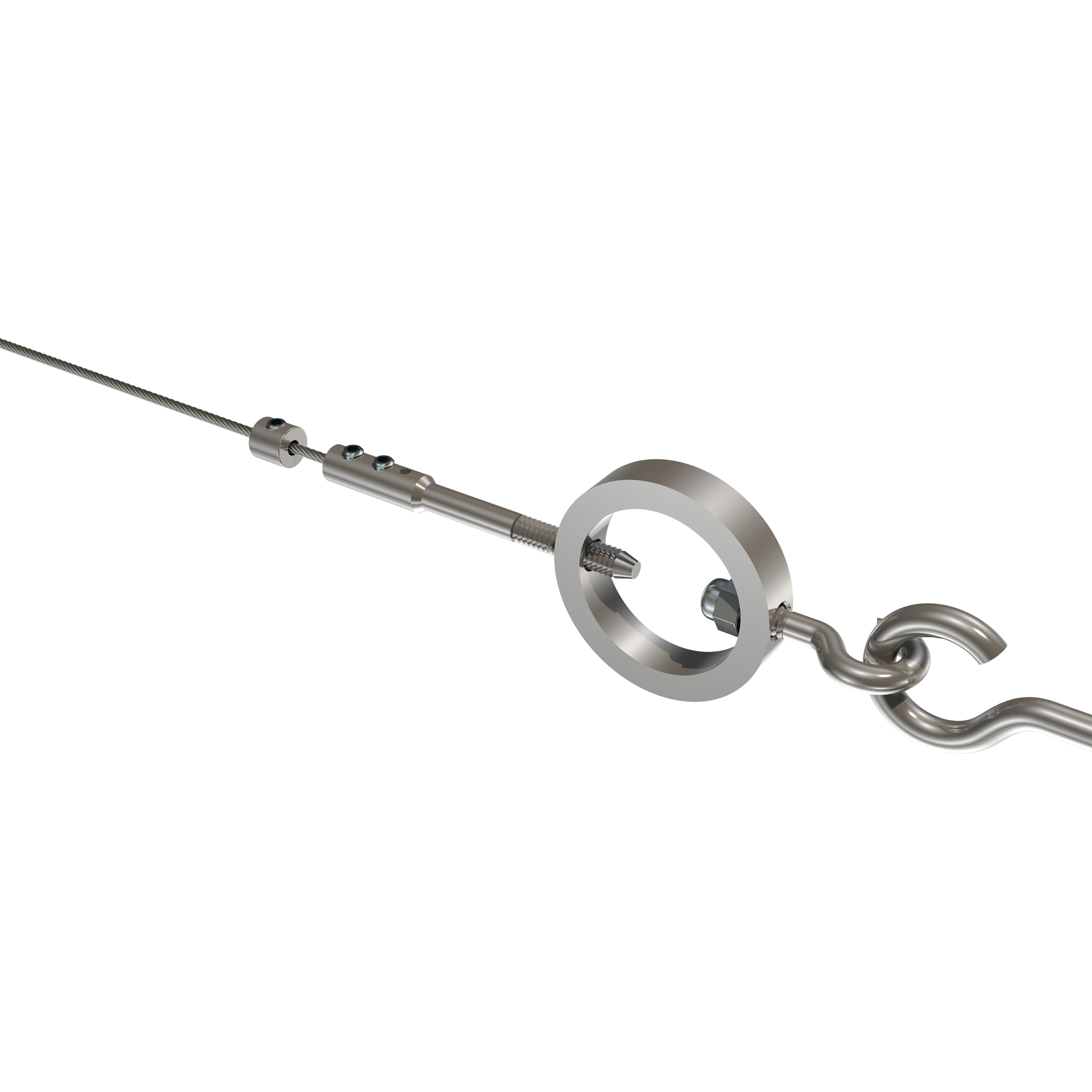 Seilspanngarnituren / Seilspanner Modell Joy - Ring vernickelt