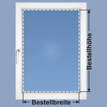 Plissee im Fensterfalz bzw. Fensterrahmen